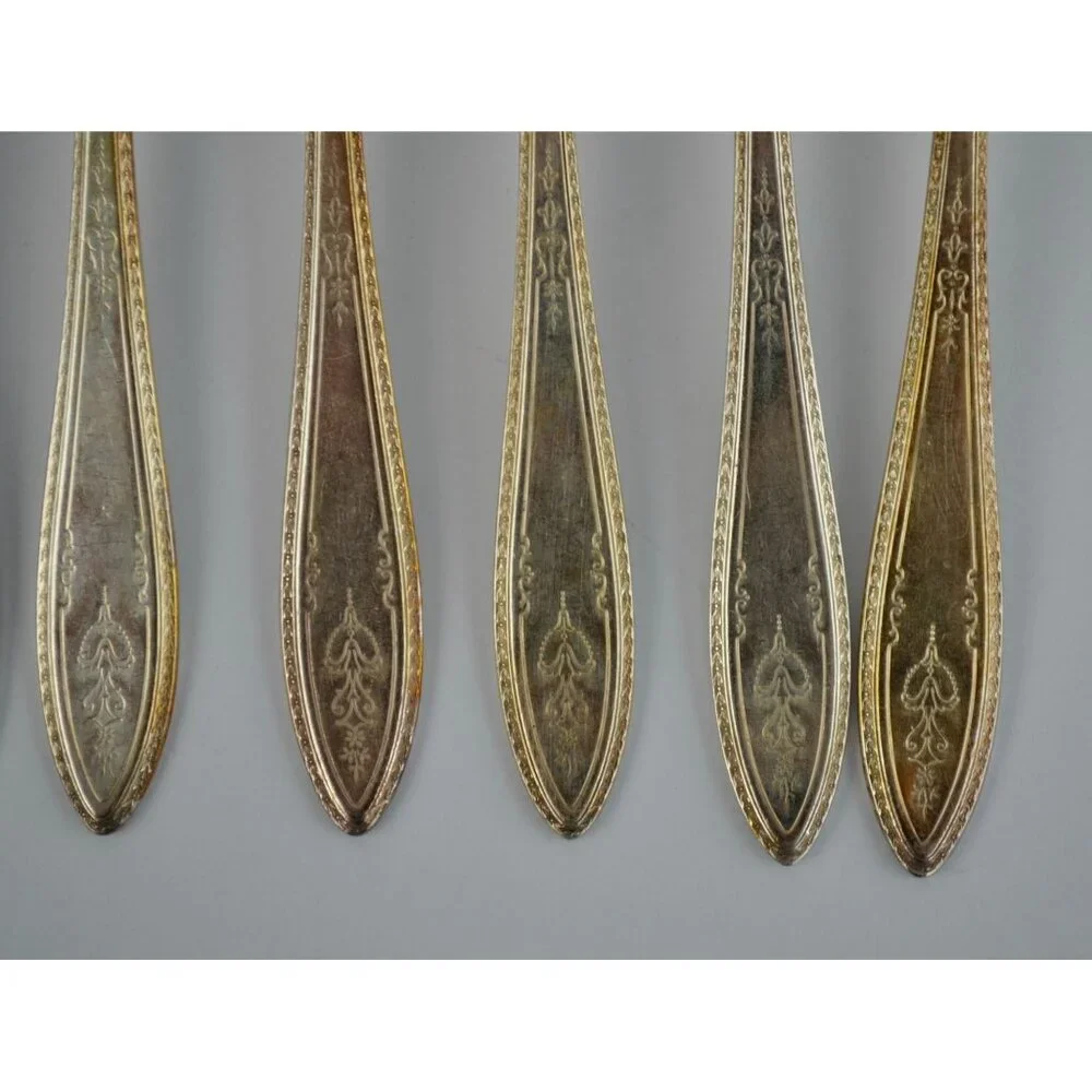 WM A Rogers Debutante 1847 Silverplate Antique Vintage Silverware Flatware Set o